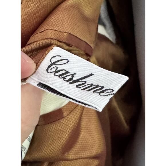 MARIO ZEGNA Lubiam Men's Tan Orange Brown Wool Cashmere Blend Blazer 58L - Picture 8 of 11